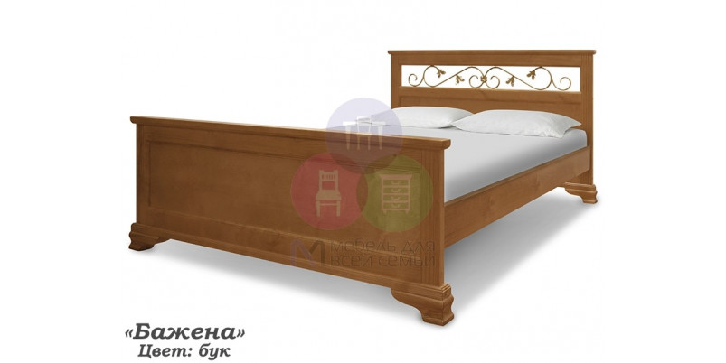 Кровать "Бажена" с кованым декором"