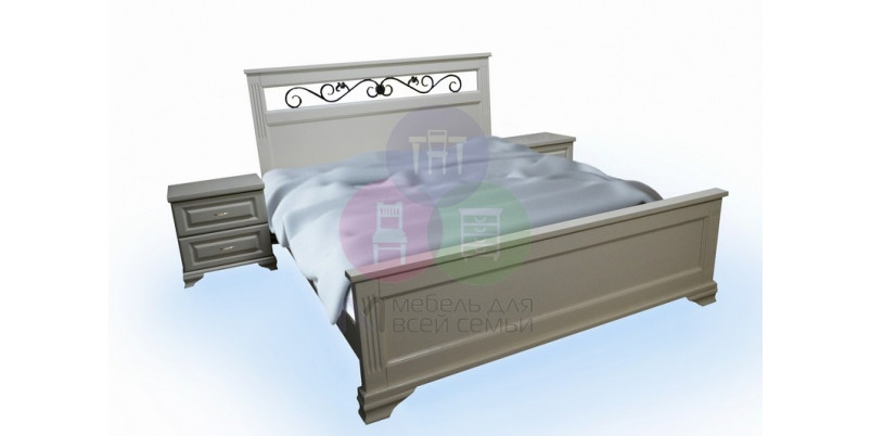 Кровать "Бажена" с кованым декором"