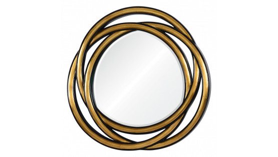 Зеркало Allure золото в черном обрамлении