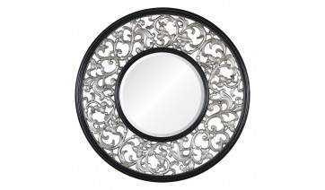 Зеркало Bergamo серебро с чёрным